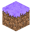 Purple grass block from minecraft